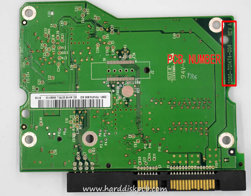 (image for) HDD PCB Western Digital Logic Board 2060-701474-004 2061-701474-800