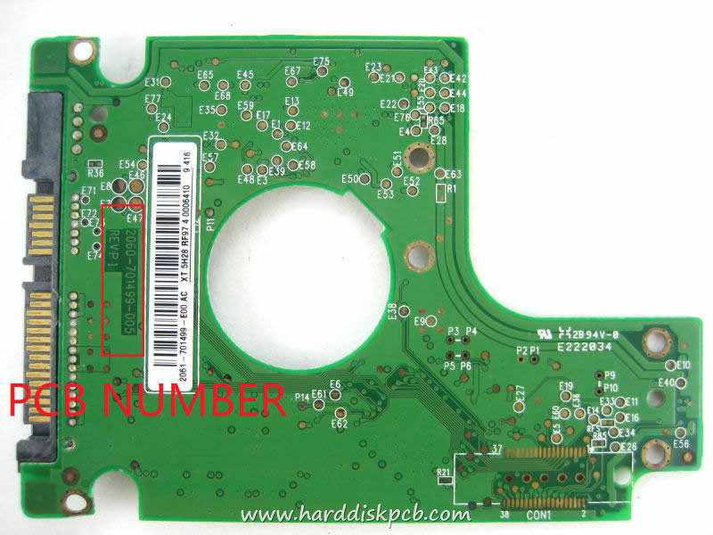 (image for) HDD PCB Western Digital Logic Board 2060-701499-005 REV A