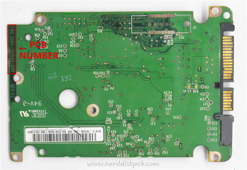 (image for) HDD PCB Western Digital Logic Board 2060-701543-000 rev p2 D1A*2-701543-260