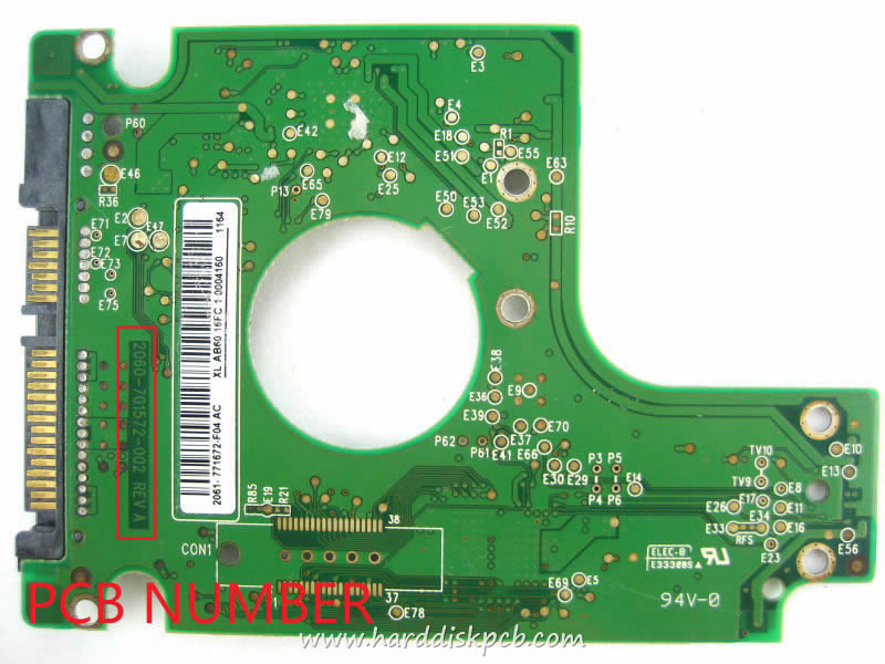 (image for) HDD PCB Western Digital Logic Board 2060-701572-002 REV A 2061-701572-400