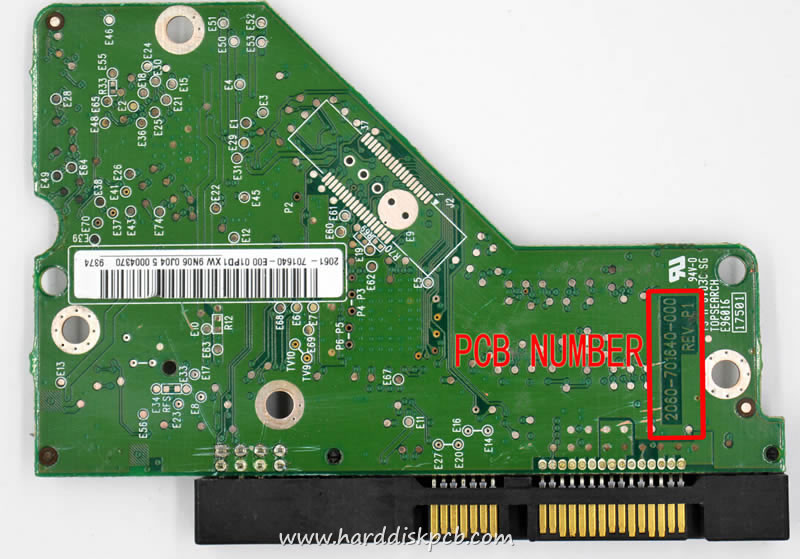 (image for) HDD PCB Western Digital Logic Board 2060-701640-000 2061-701640-B00