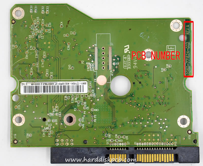 (image for) HDD PCB Western Digital Logic Board 2060-771624-002 Sticker 2061-771624-A02