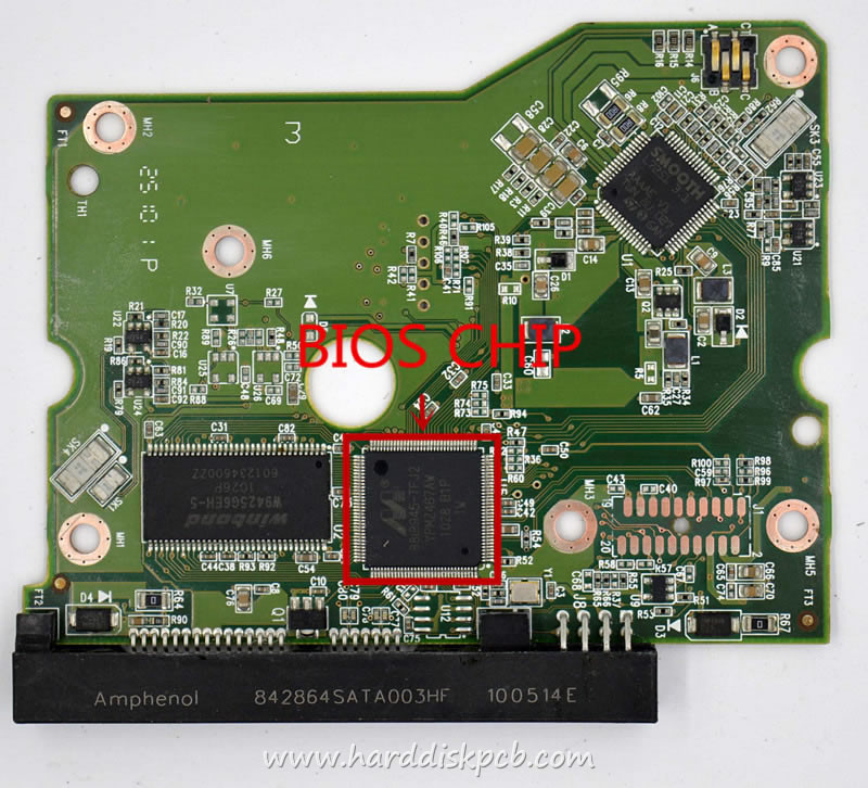 (image for) HDD PCB Western Digital Logic Board 2060-771642-001 with bios 2061-771642-P00