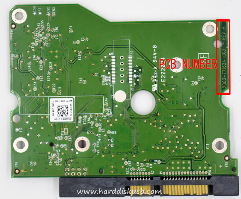 (image for) HDD PCB Western Digital Logic Board 2060-771642-003 Sticker 771642-F03