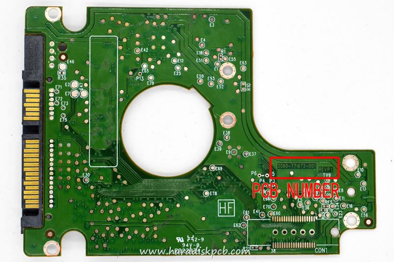 (image for) HDD PCB Western Digital Logic Board 2060-771672-001 2061-771672-101