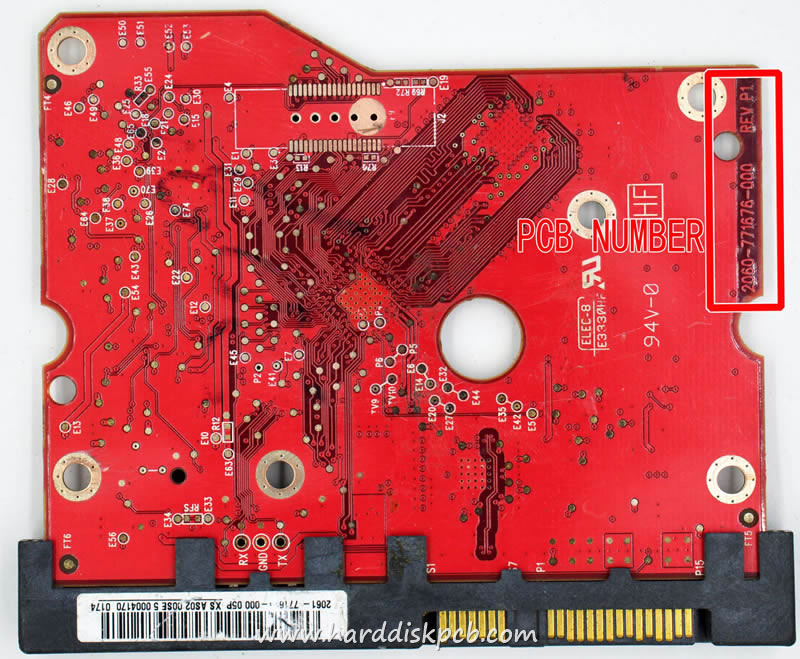 (image for) HDD PCB Western Digital Logic Board 2060-771676-000 2061-771676-000