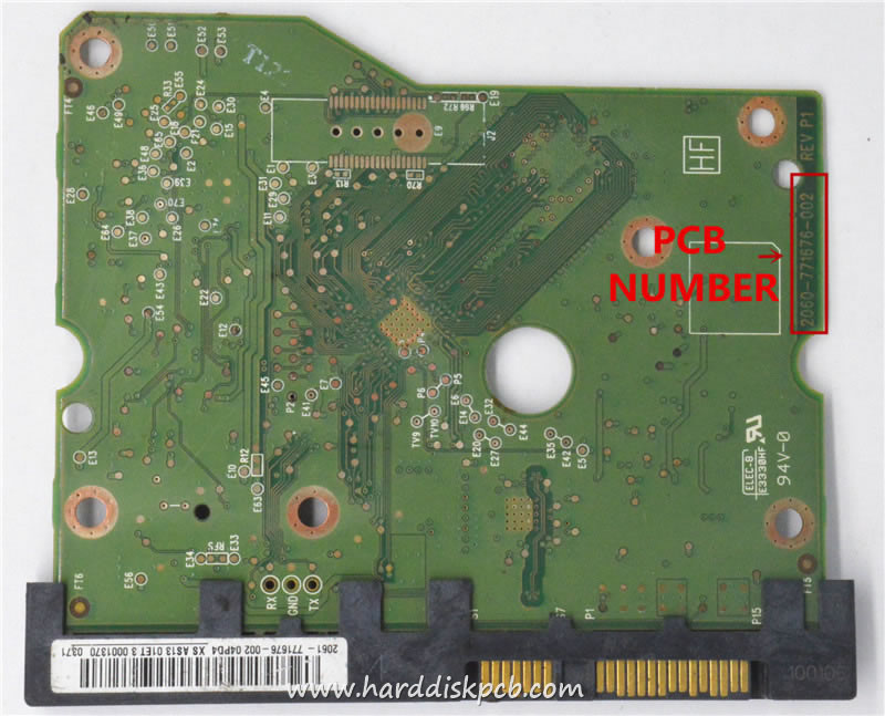 (image for) HDD PCB Western Digital Logic Board 2060-771676-002 2061-771676-002