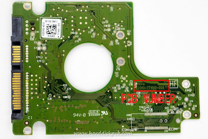 (image for) HDD PCB Western Digital Logic Board 2060-771692-005 Sticker 771692-505