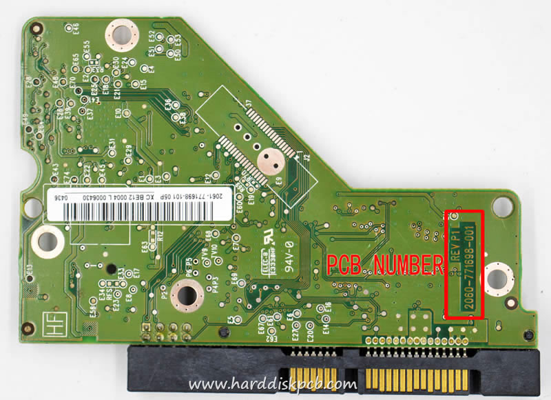 (image for) HDD PCB Western Digital Logic Board 2060-771698-001 2061-771698-101