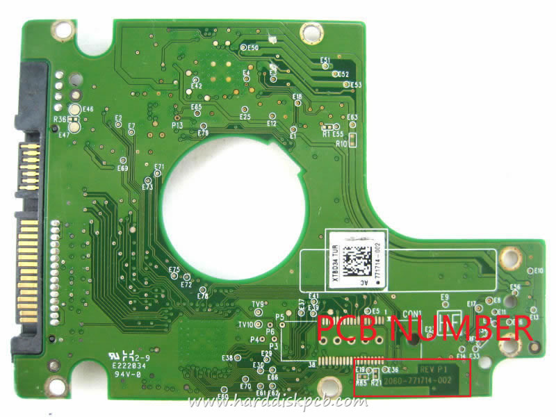 (image for) HDD PCB Western Digital Logic Board 2060-771714-002 REV P1 771714-D02