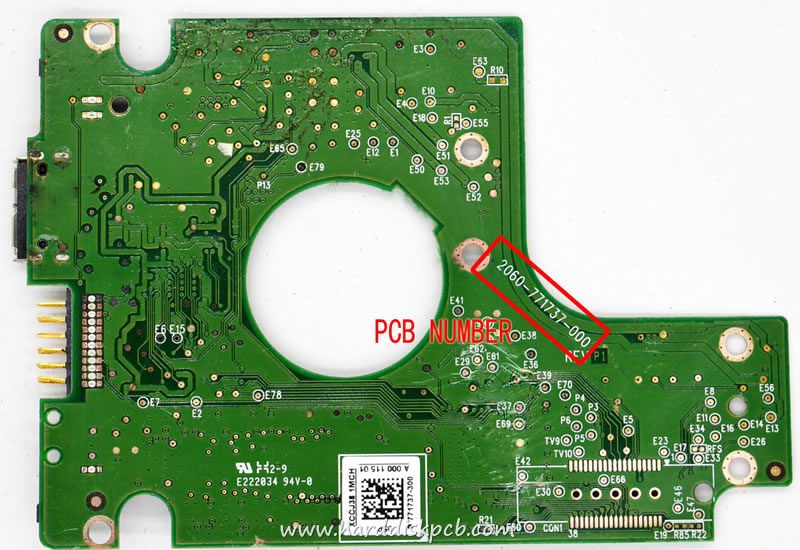 (image for) WD10TMVW WD PCB Controller Circuit Board 2060-771737-000 REV A/P1