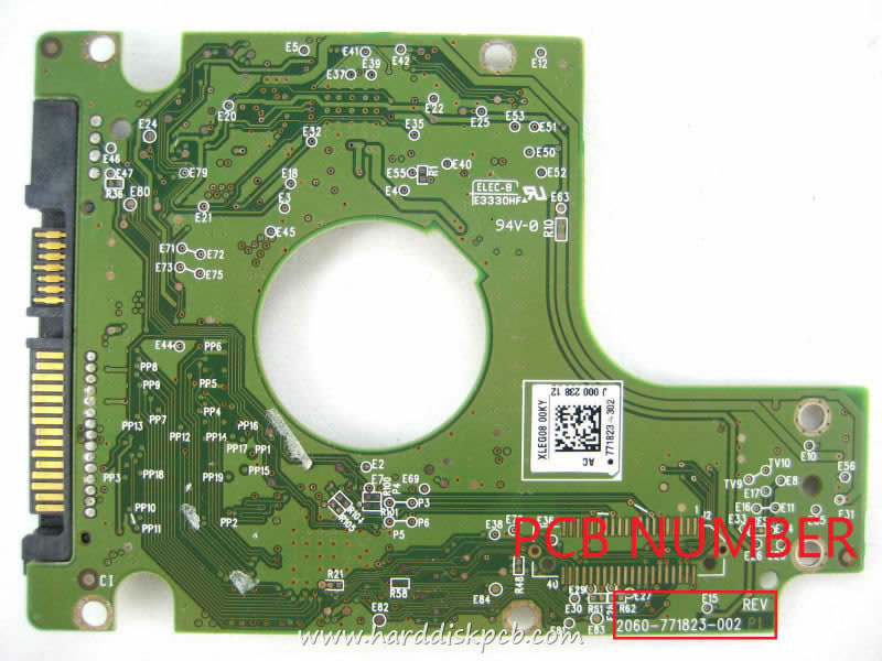 (image for) HDD PCB Western Digital Logic Board 2060-771823-002 REV P1