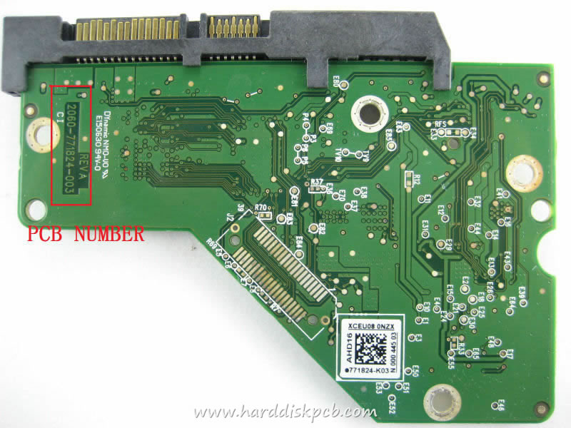 (image for) HDD PCB Western Digital Logic Board 2060-771824-003 REV A