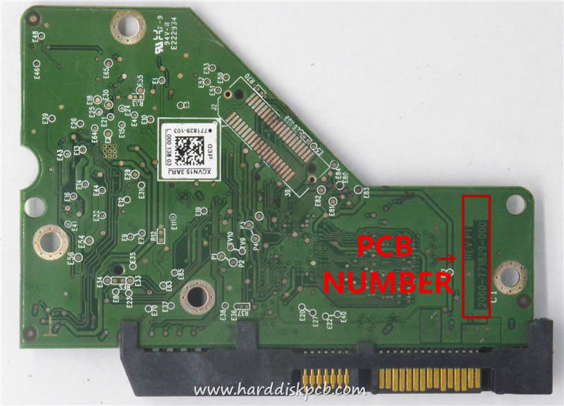 (image for) HDD PCB Western Digital Logic Board 2060-771829-000, 771829-103