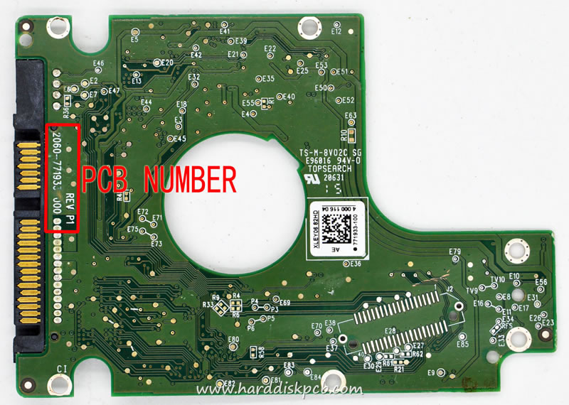 (image for) WD10JPVX HDD PCB Western Digital Logic Board 2060-771933-000