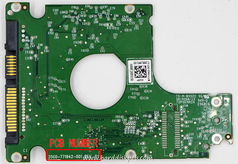 (image for) HDD PCB Western Digital Logic Board 2060-771942-001 rev p1