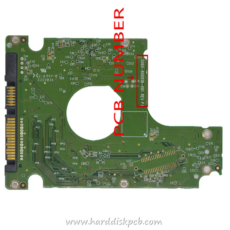 (image for) Western Digital HDD PCB Logic Board 2060-800018-001 REV P1