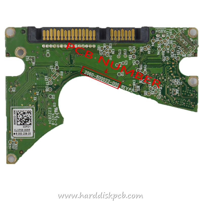 (image for) Western Digital HDD PCB 2060-800022-000 REV P2